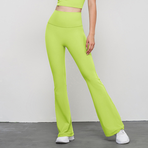 Pantalones de Fitness Wyplosz, Pantalones Ajustados con Corte de Campana, Logotipo Personalizado al por Mayor, Micro <span class=keywords><strong>La</strong></span> Yoga para Mujer # Colección Primavera-Verano 39;s Mid - Product Image 4