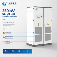 Invertisseur tout-en-un 250 kW LiFePO4 à refroidissement liquide pour stockage solaire AC, idéal pour les usines chimiques industrielles, système hybride hors réseau/sur réseau