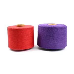 Cina prezzo di fabbrica pettinato di lino di cotone per maglieria filato tessuto tinto con buona qualità