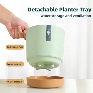 Pots de Fleurs Auto-Arrosants en Plastique Parfaits pour Plantes d'Intérieur et d'Extérieur, Jardinières et Pots de Fleurs d'Intérieur en Plastique sur Bureau - Product Image 5