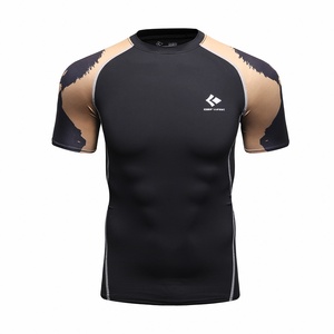 Camiseta de compresión de rendimiento de capa base <span class=keywords><strong>UPF</strong></span> 50 + de manga larga para hombre con estampado de sublimación completa Rash Guard - Product Image 1