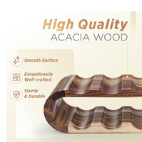 Casier à vin en bois d'acacia rustique porte-bouteille support de stockage comptoir de table