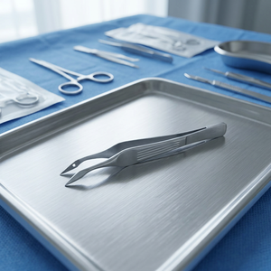 Pinces Carmalt courbées en acier inoxydable, instrument chirurgical pour la chirurgie générale, certifiées CE Classe I, manuelles - Product Image 3