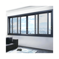 Ventanas Antihuracanes de Diseño Moderno Personalizadas, Resistentes a Impactos, de Aleación de Aluminio, Correderas Horizontales, con Doble Acristalamiento y Aislamiento Térmico Exterior