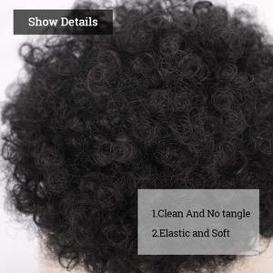 Coleta Afro con Cordón Ajustable, Cabello Rizado Kinky, Extensiones Cortas, <span class=keywords><strong>Postizos</strong></span> para Peinados Elevados para Mujeres y Niñas Afroamericanas - Product Image 5