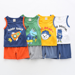 Conjunto <span class=keywords><strong>de</strong></span> <span class=keywords><strong>chaleco</strong></span> sin mangas y pantalones cortos <span class=keywords><strong>de</strong></span> algodón <span class=keywords><strong>para</strong></span> recién nacidos, 100% - Product Image 6