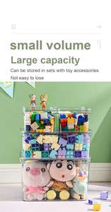 Boîte de rangement transparente pour jouets ménagers pour enfants pour poupées en peluche Legos <span class=keywords><strong>Techniques</strong></span> d'injection durables SF8878 - Product Image 3