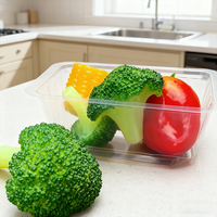 Plateaux en plastique transparent PP + PE de qualité alimentaire à haute transparence pour olives de concombres marinés pour boîtes en plastique d'emballage de supermarché