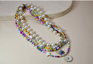 Stile coreano Ins gemma gufo smalto collana pendente fiore giovani ragazze girocollo femminile conchiglia barocca feste matrimoni regali - Product Image 6