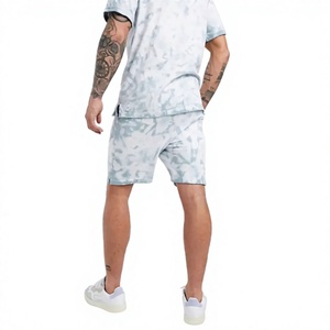 Conjunto de verano para hombre, transpirable, con camiseta y pantalones cortos a juego, conjunto elegante de verano, conjunto informal de dos piezas a juego, en venta. - Product Image 6