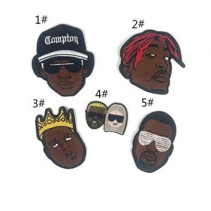 Creative Embroidery Iron on Rock Band Rap Singer Kanye Patch for Diy Decoration - Product Image 1