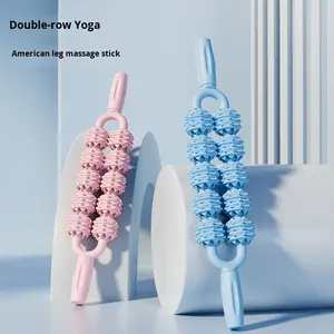 عصا تدليك بأسنان ذئب مزدوجة لليوغا واللياقة البدنية واسترخاء عضلات الساق موديل XY-001 - Product Image 3