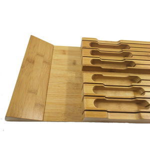 ที่วางมีดไม้ไผ่ 8 ช่อง ที่วางอ่างล้างจานในครัวที่ทนทาน สไตล์มินิมอลทันสมัย - Product Image 5