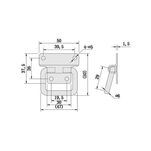 Stainless Steel Flat Pull Out Handle A-1006-3S Cabinet Industrial Antirust - Product Image 1
