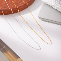 Novirassine Dainty Stainless Steel <strong>Jewelry</strong> Chains Gold Plated Minimalist Link Chain Necklace Waterproof Daily Wear Item