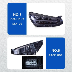 Fari LED Aggiornati con Luci Diurne DRL, Lampade Anteriori per Tuning, Accessori Auto per <span class=keywords><strong>Ford</strong></span> <span class=keywords><strong>Focus</strong></span> 2019-<span class=keywords><strong>2020</strong></span> - Product Image 3