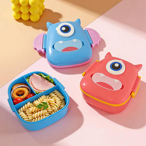 Набор ланч-боксов с крышкой для офисных работников, студентов и использования на природе, с большим объемом и возможностью разогрева в микроволновке, в мультяшном стиле - Product Image 2