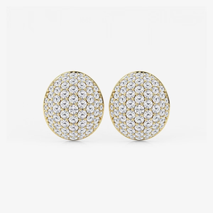 Élégantes boucles d'oreilles à trois pierres en diamant de laboratoire rond de 1,5 carat avec éclat brillant, bijoux de luxe éthiques pour femmes - Product Image 5