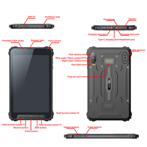 Tablet Industrial de 8 Pulgadas Android 13 Wi-Fi USB Tipo C Doble SIM Pantalla Capacitiva Resistente a Caídas Para Uso Profesional Tablet Robusta - Product Image 2