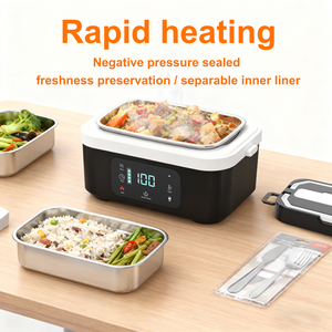 กล่องข้าวไฟฟ้าแบบพกพาไร้สาย อุ่นอาหารอัตโนมัติ สำหรับสำนักงานและโรงเรียน - Product Image 5