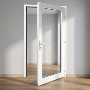 Porte à battants en PVC Hoffen 81x205, insonorisée, étanche, isolante thermiquement, en fibre de verre, pour extérieur, hôtel, salle de bain, entrée - Product Image 3