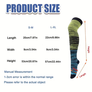 Chaussettes de compression au-dessus du genou, <span class=keywords><strong>bas</strong></span> de contention cuissardes pour femmes et hommes, idéales pour le travail, le sport, la gym, la course, la randonnée et le cyclisme - Product Image 4