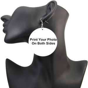 Boucles d'oreilles en bois Double face pour femme, 21 Designs, cheveux naturels africains, Art noir, mélanine, Poppin, en Stock, collection 6000 - Product Image 2