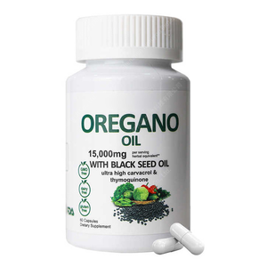 Integratori a base di erbe naturali organici selvatici olio di origano con olio di semi nero sistema immunitario e la salute dell'apparato digerente origano olio capsule - Product Image 1