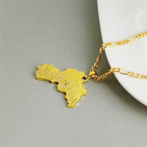 Mode Kurdistan Bendera Emas Lembut Enamel Perhiasan Kalung Liontin - Product Image 6