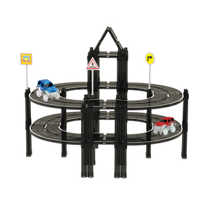 Jouets STEM à assembler soi-même, blocs de construction magnétiques 3D, circuit de course magnétique pour enfants, tuiles de construction magnétiques - Product Image 2