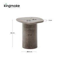 Table en béton de luxe pour villa, ensemble de mobilier d'extérieur pour patio, table basse commerciale en ciment pour piscine, idéale pour bar de complexe hôtelier et canapé