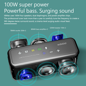 Xdobo-altavoz portátil inalámbrico de alta potencia, hifi, profesional, venta al por mayor, 2022 - Product Image 4