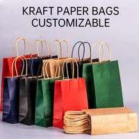 Beyaz ve Kahverengi Kraft Kağıt Bükümlü Saplı Alışveriş Taşıma Çantası Özel Geri Dönüştürülebilir Kraft Kağıt Çanta Restoran Paket Servisi Yemekleri İçin