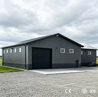 Abri pour bétail de style moderne, grand, imperméable, poulailler en métal et hangar à foin, structure en acier préfabriquée