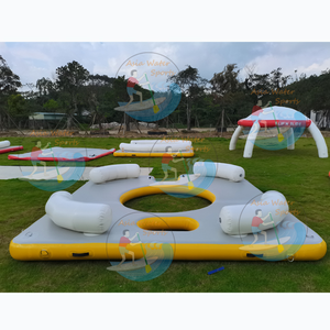 Plateforme de parc aquatique gonflable commercial |   Grande île flottante avec ancre pour les centres de villégiature et les lacs - Product Image 3