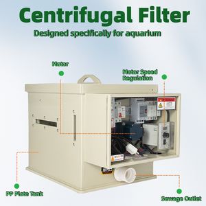Filtre à tambour rotatif à écran de 25 microns, 10 tonnes, 10 m3 avec <span class=keywords><strong>pompe</strong></span> de 10 000 litres, filtre UV interne pour système de <span class=keywords><strong>filtration</strong></span> de bassin à poissons Koi - Product Image 5