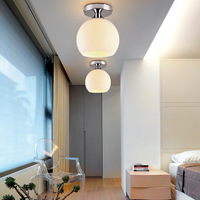 Plafonnier LED vintage en verre transparent avec base en fer, moderne, pour montage en surface intérieur, maison, bureau, salles de bain, balcon, montage AC IP33