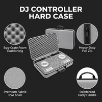 Étui de transport rigide en EVA pour 2 contrôleurs DJ, boîte de rangement de voyage protectrice, compatible avec la transportabilité à l'épaule