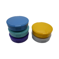 Boîte de rangement portable de luxe pour appareils dentaires invisibles avec miroir, boîte multi-usages pour l'hygiène buccale et les prothèses dentaires