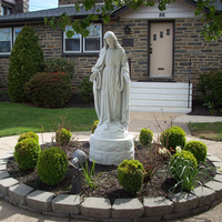 Statue de la Vierge Marie en marbre grandeur nature pour la décoration de jardin d'église à vendre