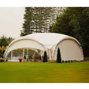 俄罗斯10x10m米钢拱形婚礼帐篷，用于户外音乐会派对活动帐篷