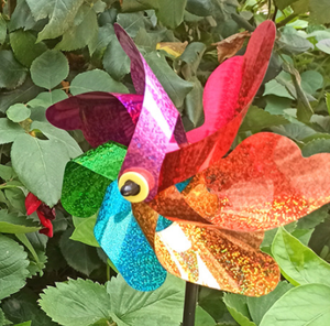 Vogel Repeller Sprankelende Holografische Pinwheel Windmolen Sprankelende Afschrikkkit Amerikaanse Vlag Sterren Wind Spinner - Product Image 4
