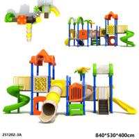 Équipement de terrain de jeu extérieur pour enfants de grande taille, personnalisé, multicolore, de qualité supérieure, avec toboggan tubulaire pour parc