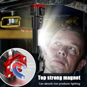 ไฟฉาย LED พลังงานสูงสุดสว่างพิเศษ 4 โหมดแสงสว่าง วัสดุ ABS เหล็กทังสเตน กันน้ำ ค้อนนิรภัยสำหรับตั้งแคมป์ - Product Image 5