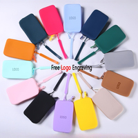 Dompet Zero Kapasitas Besar Hadiah Bisnis Tas Penyimpanan Kartu Bank dan Lipstik Warna Solid Kotak Silikon Tas Penyimpanan Kosmetik