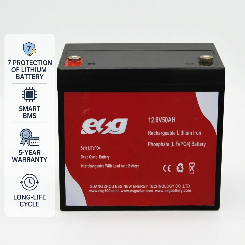 ESG 12v 30Ah 50Ah 80Ah <strong>100Ah</strong> 120Ah Solar <strong>Deep</strong> <strong>Cycle</strong> <strong>Lifepo4</strong> Storage <strong>Battery</strong>