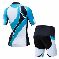 Ensemble de maillots de cyclisme d'été à séchage rapide pour femmes Culotte à bretelles rembourrée en gel avec nom d'équipe personnalisé Short OEM Type d'approvisionnement
