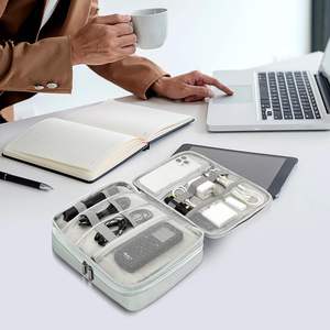 Échantillon gratuit Sac organisateur de câbles portable étanche Sac de rangement de voyage rigide de protection EVA OEM Étui de charge pour batterie externe - Product Image 6