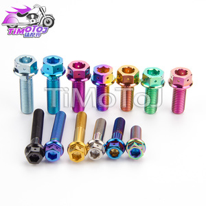 Tmj titan hợp kim vít M8 mặt bích Bolt với lỗ Hex ổ cắm Caliper xe máy tiêu chuẩn TC4 mặt bích đầu - Product Image 4