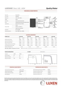 Panneau solaire LUXNERI LNVB 420-440M à cadre noir, gamme complète 420W 425W 430W 435W 440W, haute performance, technologie Mono Perc - Product Image 4
